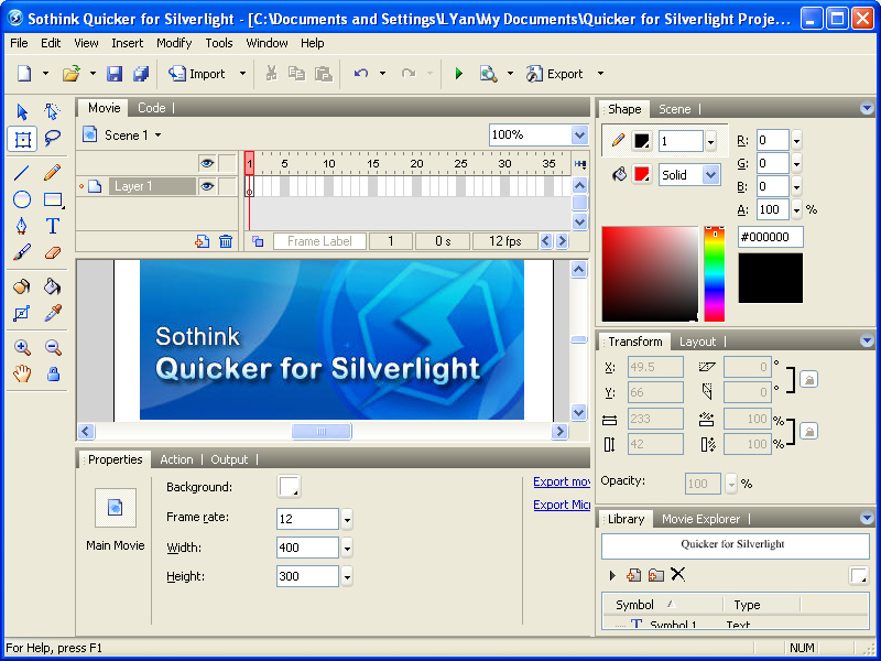 Make Silverlight Animation that can be played on Microsoft Silverlight platform.