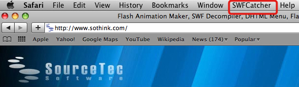 Install SWF Catcher für Safari