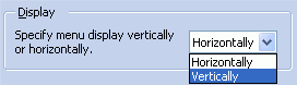 vertical or horizontal sub menu items