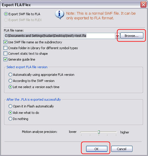 How to export FLA and all swf elements to various formats?